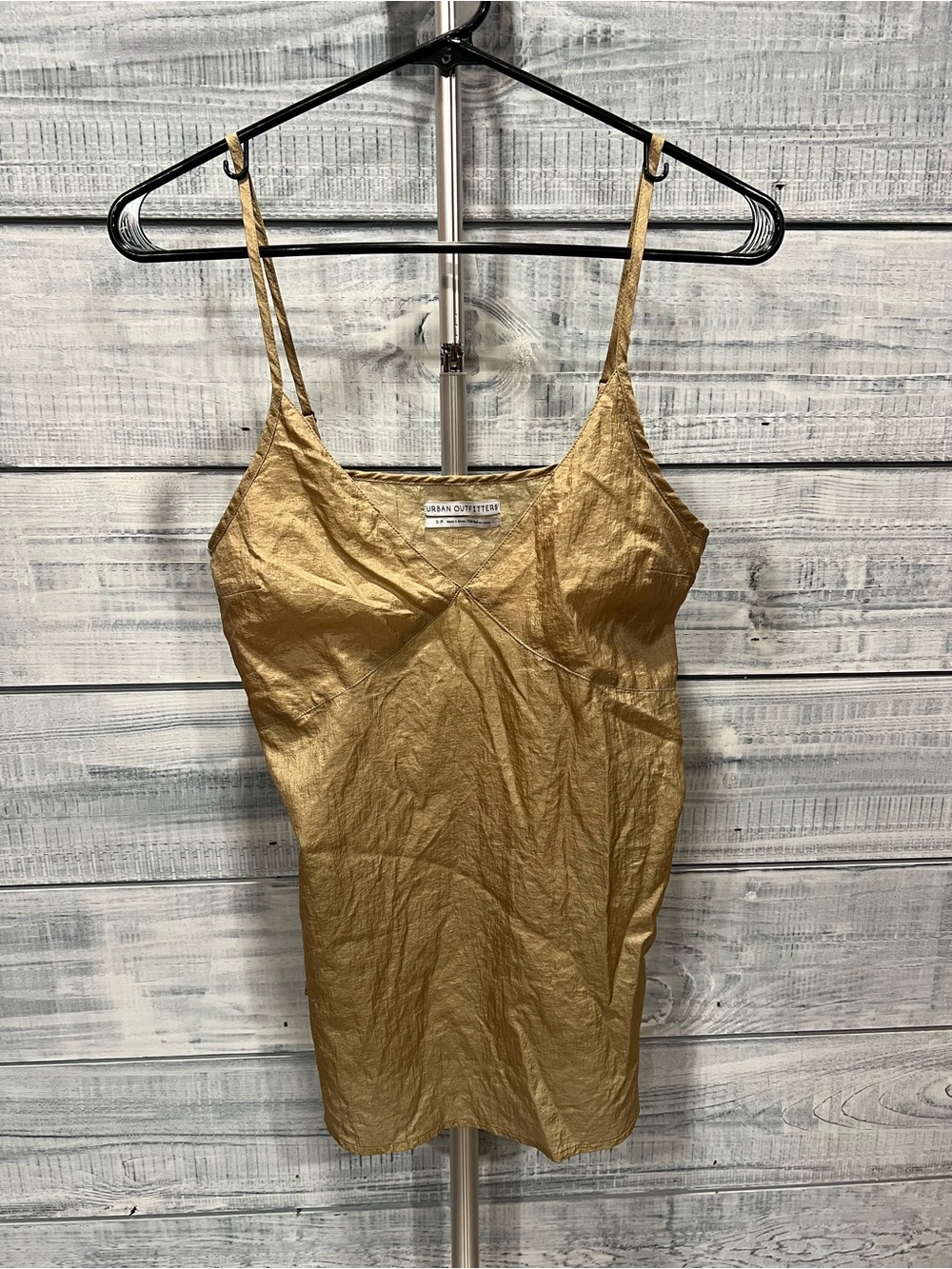 Urban Outfitters Metallic Gold Slip Cami